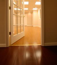 Basement Wood Flooring installed in South Portland, Maine and New Hampshire