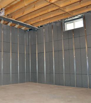 Installed basement wall panels installed in Auburn