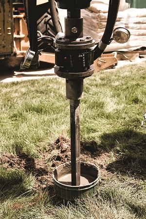 Grouted helical piles in Portland