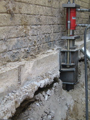 Commercial Push Pier Installation in Brunswick