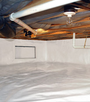 A complete crawl space repair system in Portsmouth