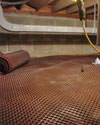 Crawl space drainage matting installed in a home in Windham