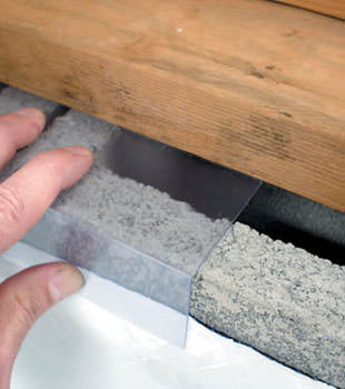 Block wall clear covering for wet crawl spaces in Brunswick