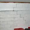 A buckling foundation wall in a Ellsworth home.
