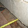 Foundation wall separating from the floor in York home