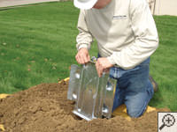 Steel earth anchor assembly installation in Saco.