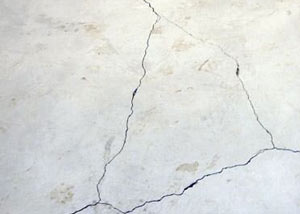 cracks in a slab floor consistent with slab heave in Windham.