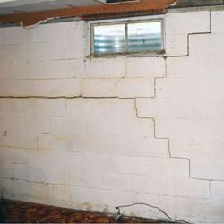 Bowing foundation walls in danger of failure in Old Town