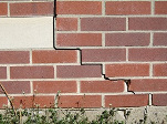 stair step cracking on a foundation wall in Bangor