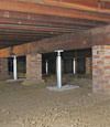 crawl space jack posts installed in Maine