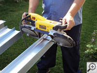 Cutting the wall brace system for an i-beam foundation repair in Scarborough