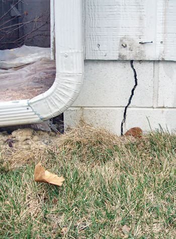 foundation wall cracks due to street creep in Kennebunk