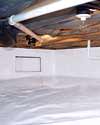 a sealed crawl space installation in Waterville