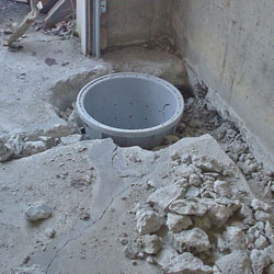 Placing a sump pit in a Yarmouth home