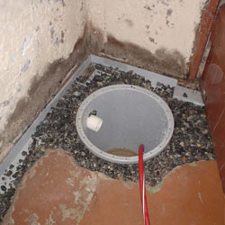 Installing a sump in a sump pump liner in a Rochester home
