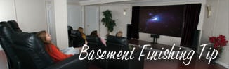 a waterproofed basement that has been finished into a family room in Kennebunk