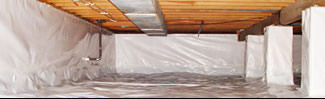 an encapsulated crawl space system in Waterville