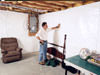 A basement wall covering for creating a vapor barrier on basement walls in Skowhegan