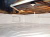 warrantied Dry Crawl Space Vapor Barrier System for Skowhegan homeowners