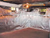 radiant heat barrier with vapor barrier for basement walls ready for finishing in Skowhegan