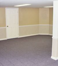 Plastic 20-mil vapor barrier for dirt basements, Biddeford, Maine installation