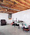 CleanSpace® basement wall vapor barrier installed in Brunswick